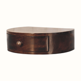 Lauro Wall Mounted Bedside Table, Small - California Walnut Bedside Tables - Bokel Home