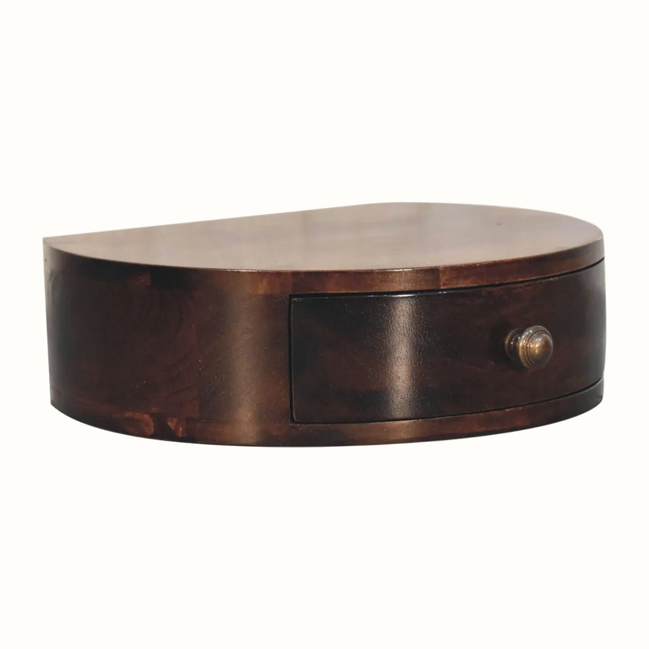 Lauro Wall Mounted Bedside Table, Small - California Walnut Bedside Tables - Bokel Home