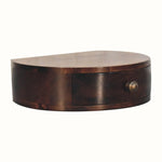 Lauro Wall Mounted Bedside Table, Small - California Walnut Bedside Tables - Bokel Home
