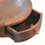 Lauro Wall Mounted Bedside Table, Small - California Walnut Bedside Tables - Bokel Home