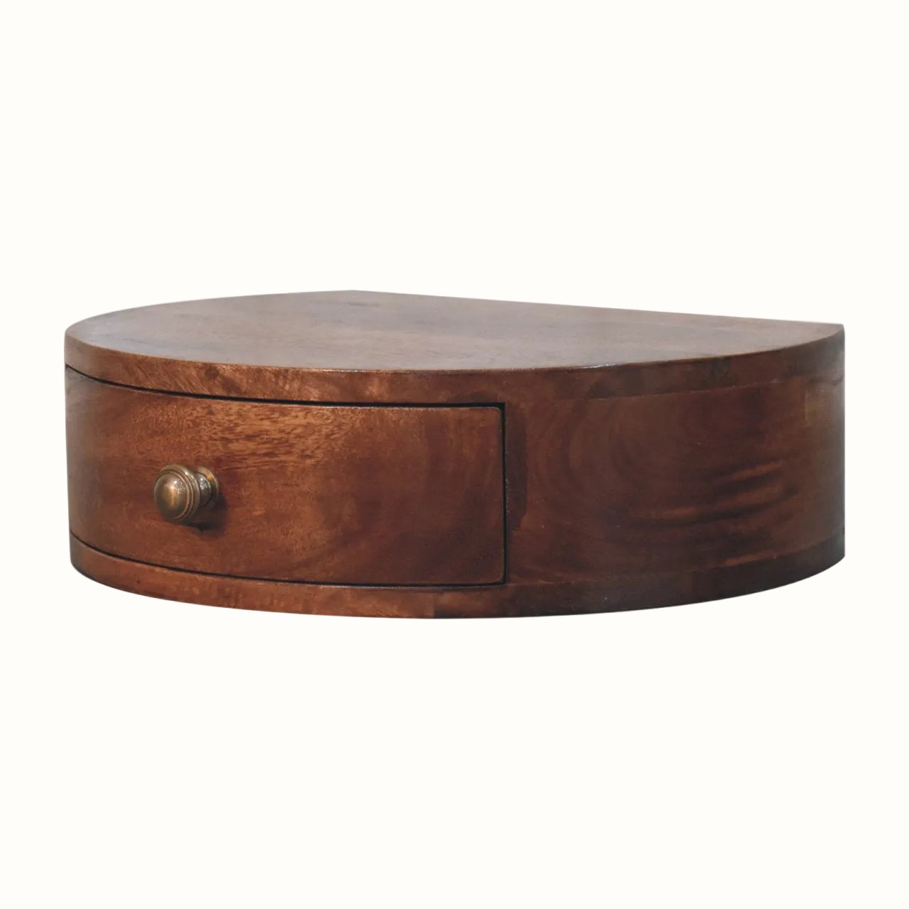 Lauro Wall Mounted Bedside Table, Small - Honey Caramel