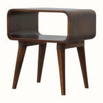 Leckie Open Bedside Table, Medium - Chestnut Bedside Tables - Bokel Home