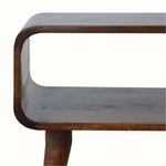 Leckie Open Bedside Table, Medium - Chestnut Bedside Tables - Bokel Home