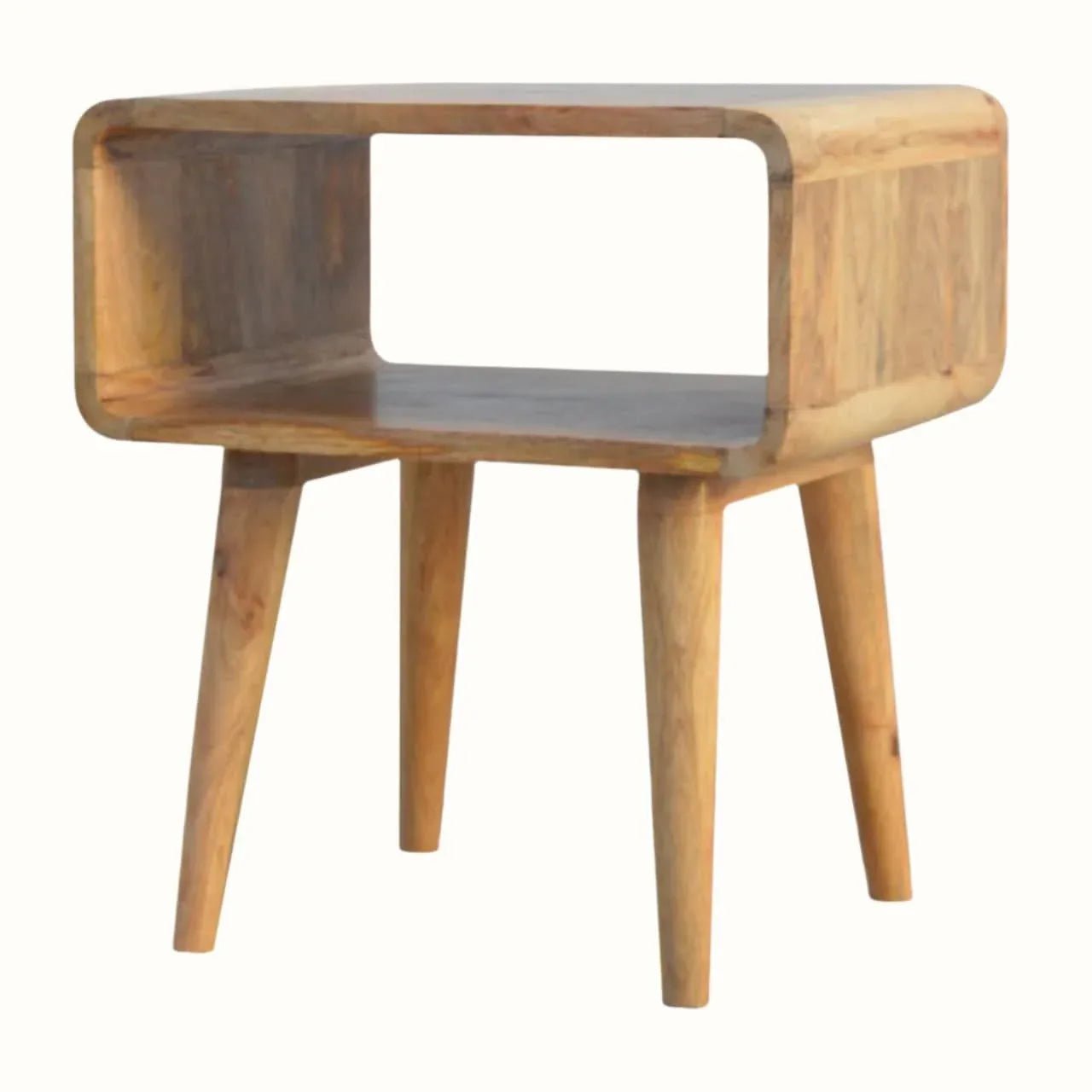Leckie Open Bedside Table, Medium - Natural Bedside Tables - Bokel Home