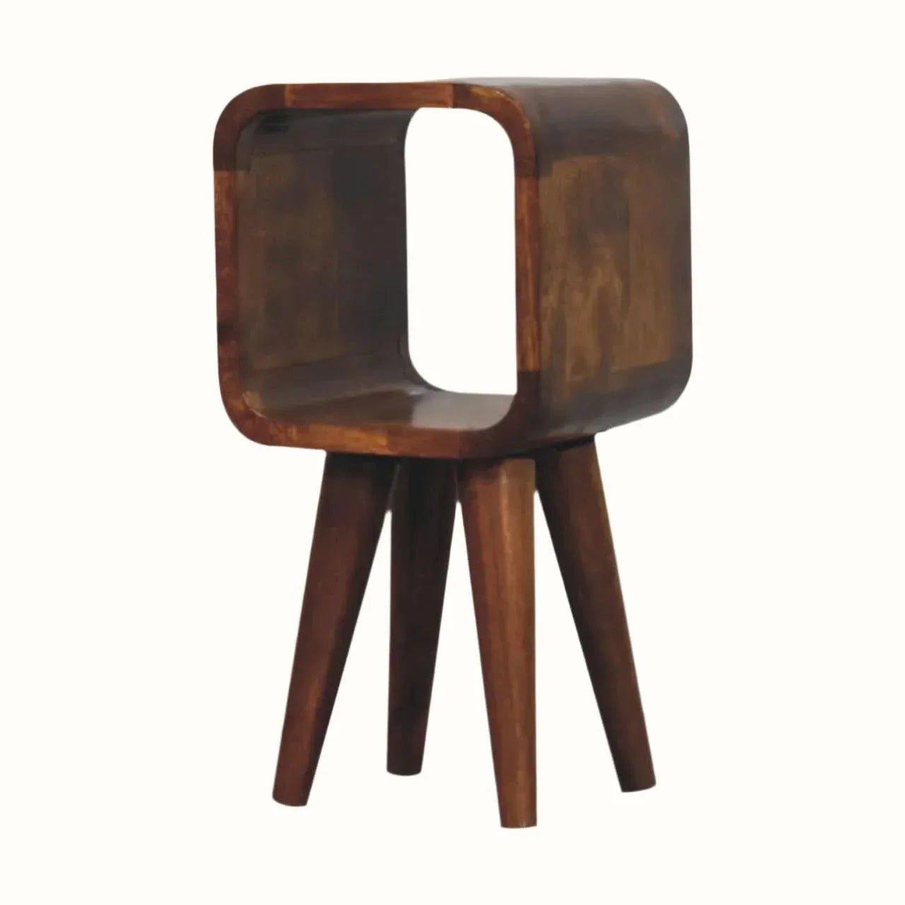 Leckie Open Bedside Table, Mini - Chestnut Bedside Tables - Bokel Home