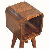 Leckie Open Bedside Table, Mini - Chestnut Bedside Tables - Bokel Home