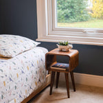 Leckie Open Bedside Table, Small - Chestnut Bedside Tables - Bokel Home