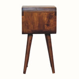Leckie Open Bedside Table, Small - Chestnut Bedside Tables - Bokel Home