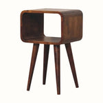 Leckie Open Bedside Table, Small - Chestnut Bedside Tables - Bokel Home