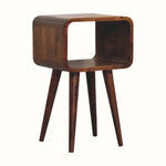 Leckie Open Bedside Table, Small - Chestnut Bedside Tables - Bokel Home
