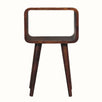 Leckie Open Bedside Table, Small - Chestnut Bedside Tables - Bokel Home