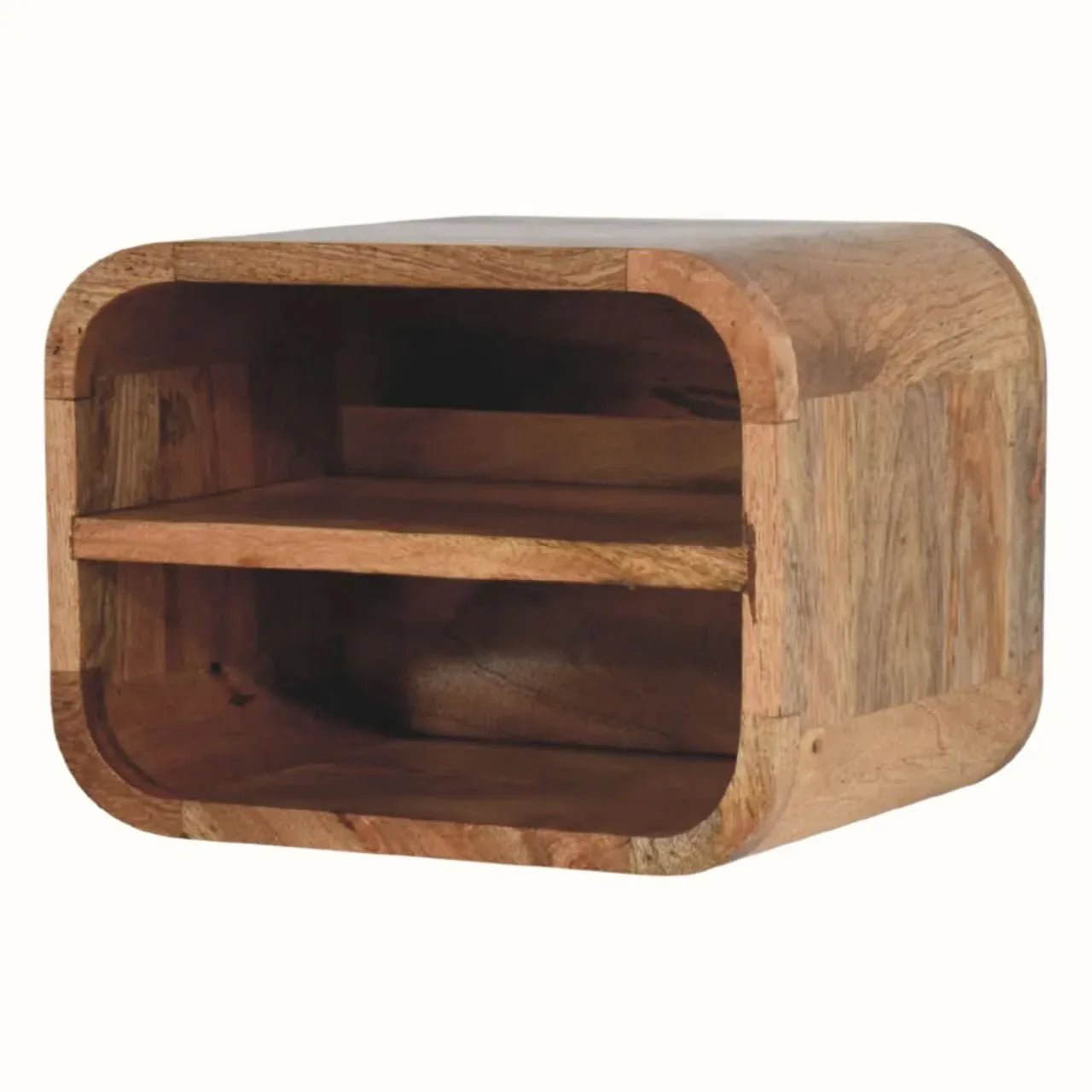 Leckie Wall - Mounted Bedside Table, Small - Natural Bedside Tables - Bokel Home