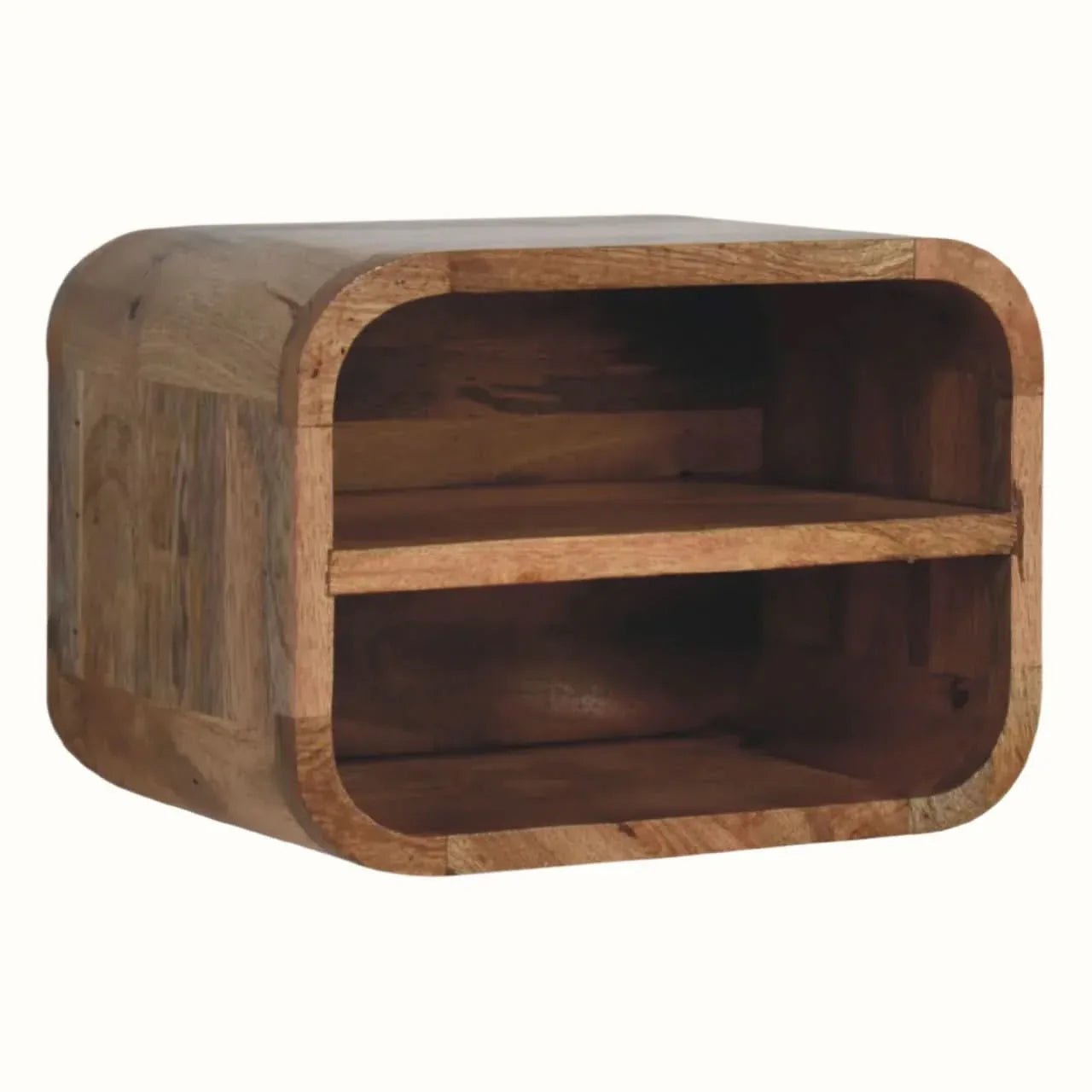 Leckie Wall - Mounted Bedside Table, Small - Natural Bedside Tables - Bokel Home