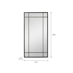 Ledwell Panelled Mirror, Large - Black Mirrors - Bokel Home