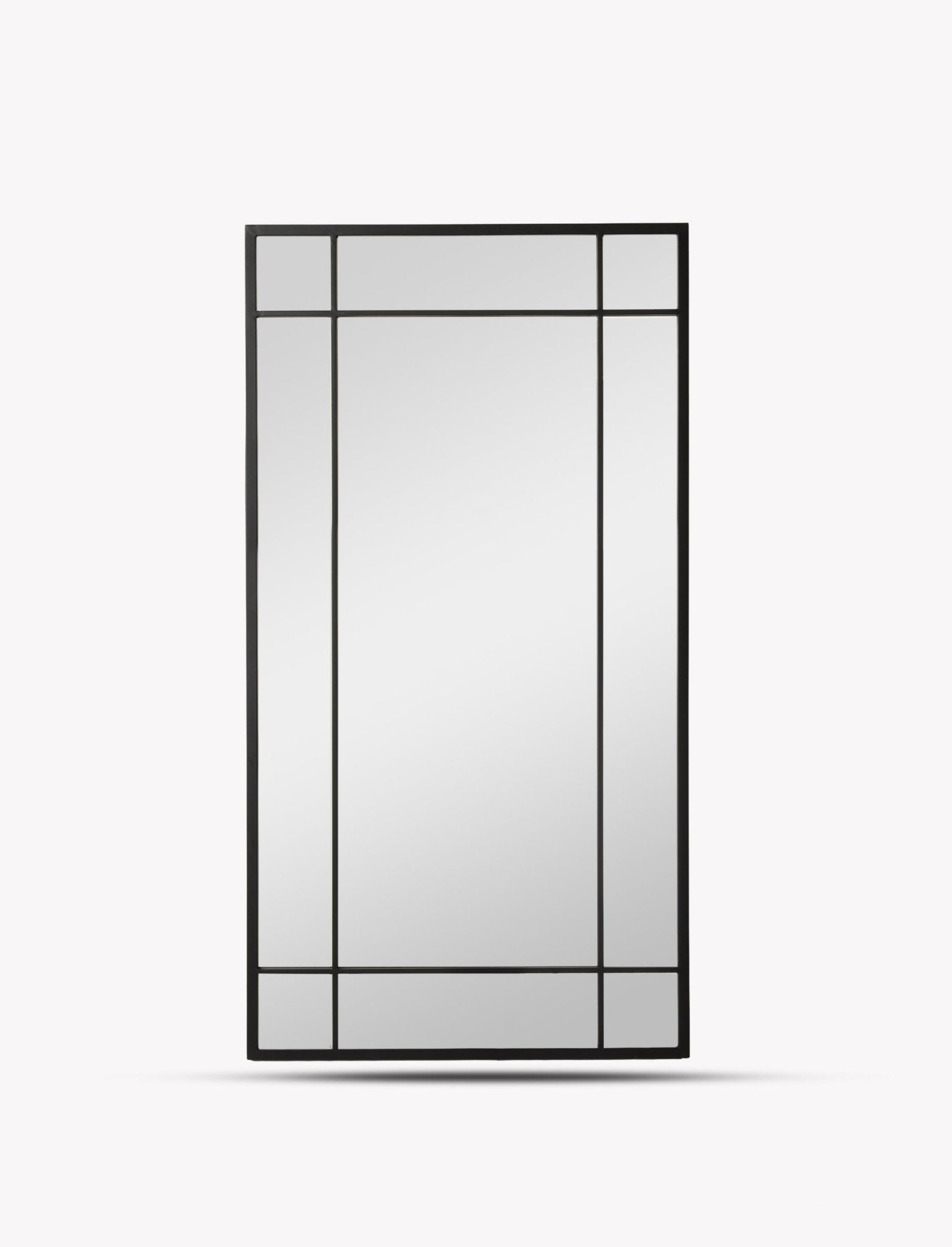 Ledwell Panelled Mirror, Large - Black Mirrors - Bokel Home