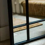 Ledwell Panelled Mirror, Medium - Black Mirrors - Bokel Home