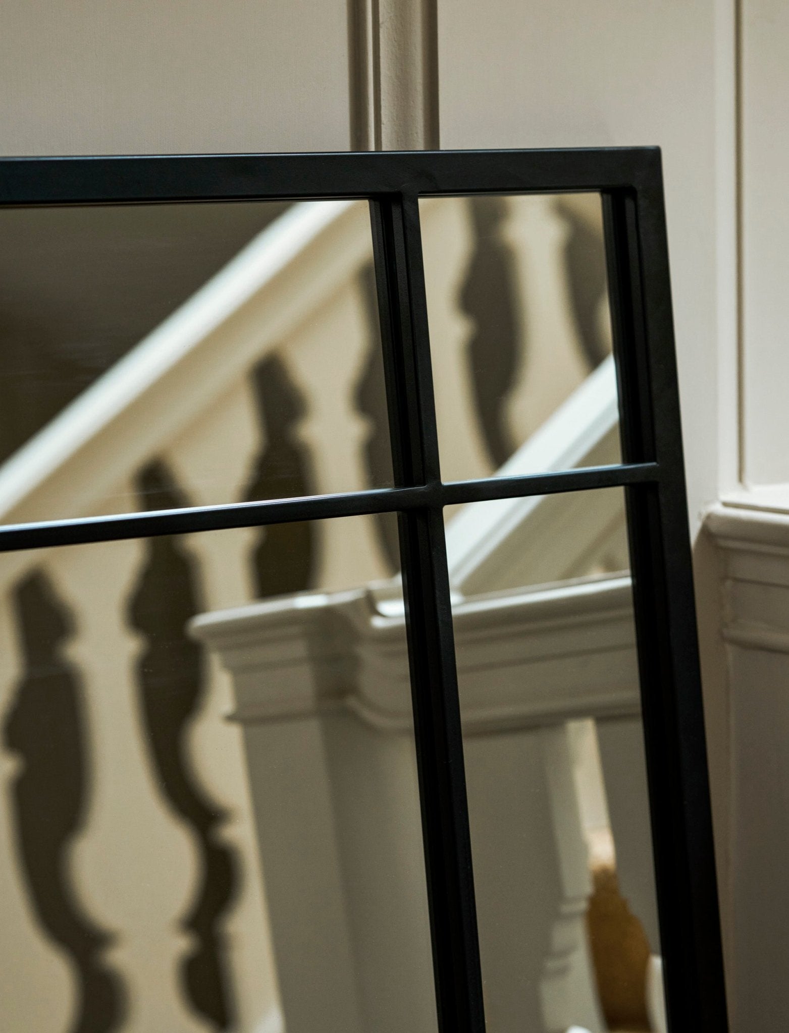 Ledwell Panelled Mirror, Medium - Black Mirrors - Bokel Home
