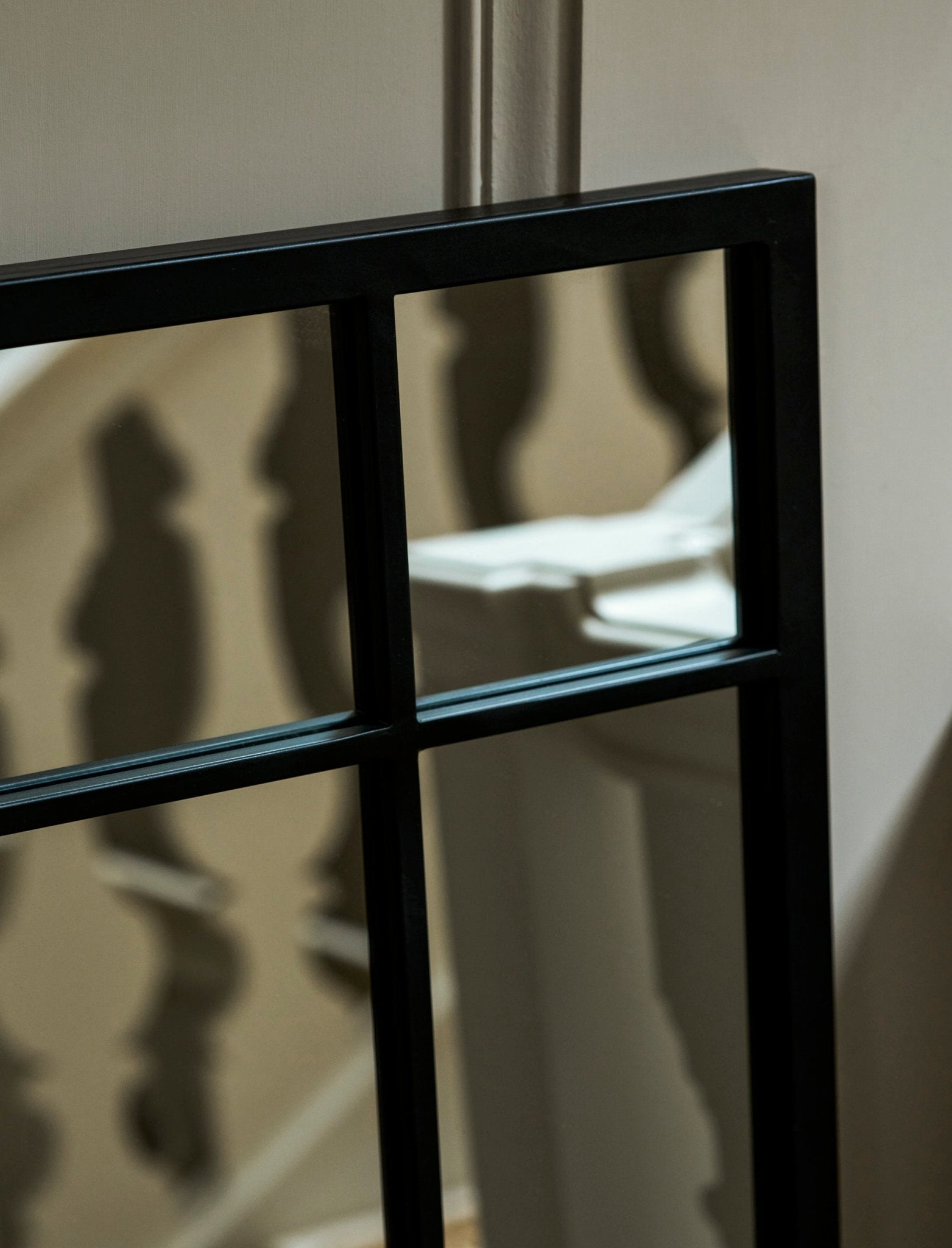 Ledwell Panelled Mirror, Medium - Black Mirrors - Bokel Home
