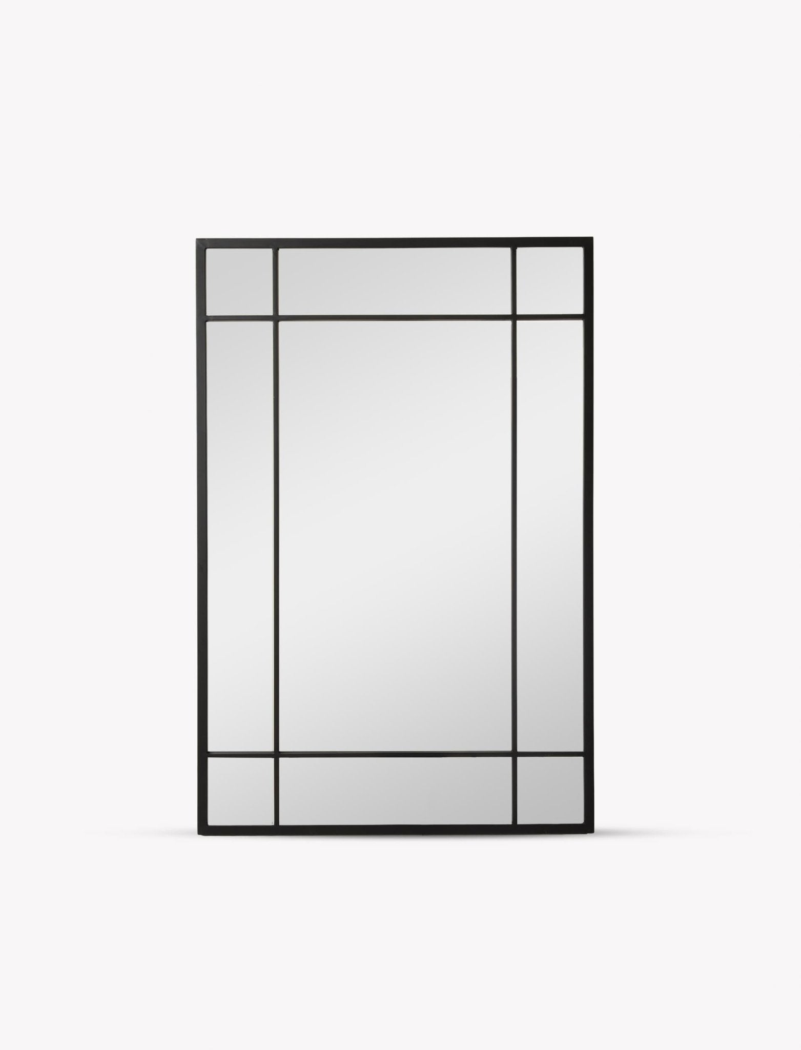 Ledwell Panelled Mirror, Medium - Black Mirrors - Bokel Home