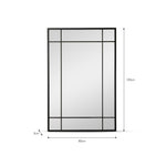 Ledwell Panelled Mirror, Medium - Black Mirrors - Bokel Home