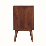 Lillian Bedside Table with 2 Drawers, Small - Chestnut Bedside Tables - Bokel Home