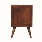 Lillian Bedside Table with 2 Drawers, Small - Chestnut Bedside Tables - Bokel Home