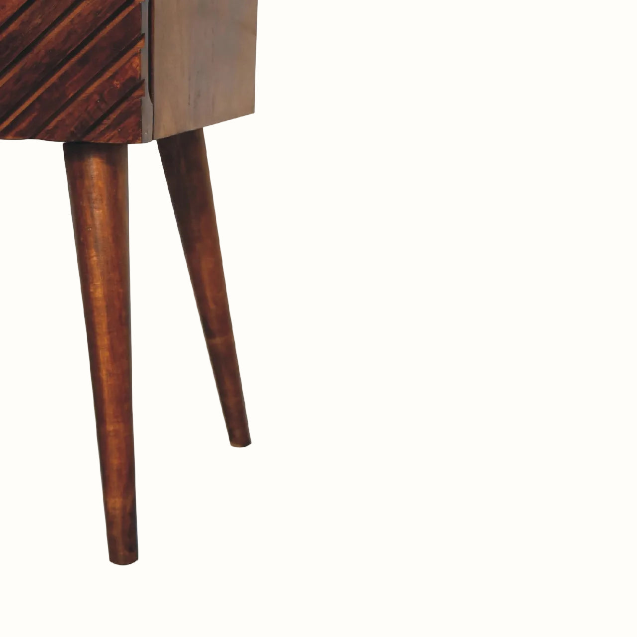 Babej 2 Drawer Bedside Table, Small - Chestnut