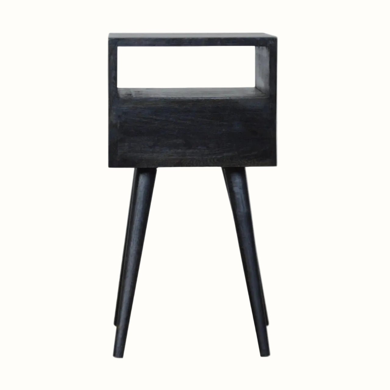 Littler Open Bedside Table with Drawer, Mini - Ash Black Bedside Tables - Bokel Home