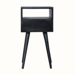 Littler Open Bedside Table with Drawer, Mini - Ash Black Bedside Tables - Bokel Home
