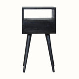 Littler Open Bedside Table with Drawer, Mini - Ash Black Bedside Tables - Bokel Home