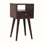 Littler Open Bedside Table with Drawer, Mini - California Walnut Bedside Tables - Bokel Home