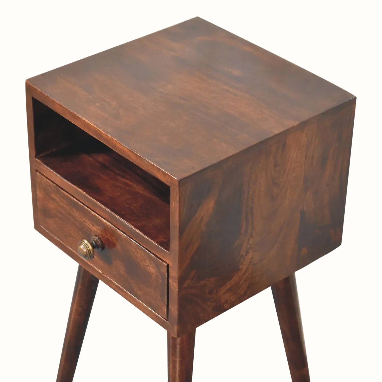 Littler Open Bedside Table with Drawer, Mini - California Walnut Bedside Tables - Bokel Home