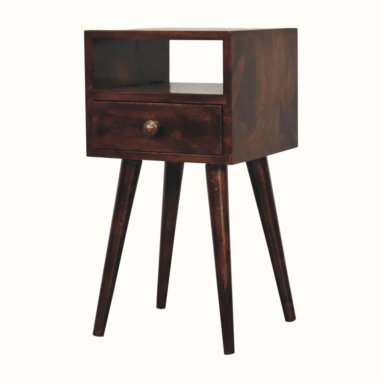 Littler Open Bedside Table with Drawer, Mini - California Walnut Bedside Tables - Bokel Home