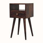 Littler Open Bedside Table with Drawer, Mini - California Walnut Bedside Tables - Bokel Home