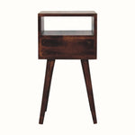 Littler Open Bedside Table with Drawer, Mini - California Walnut Bedside Tables - Bokel Home