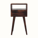 Littler Open Bedside Table with Drawer, Mini - California Walnut Bedside Tables - Bokel Home