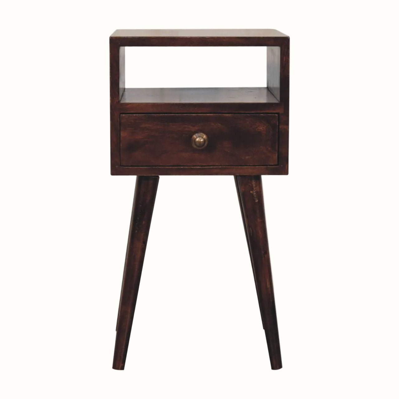 Littler Open Bedside Table with Drawer, Mini - California Walnut Bedside Tables - Bokel Home