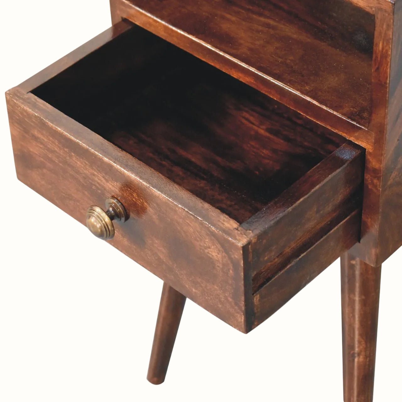 Littler Open Bedside Table with Drawer, Mini - California Walnut Bedside Tables - Bokel Home