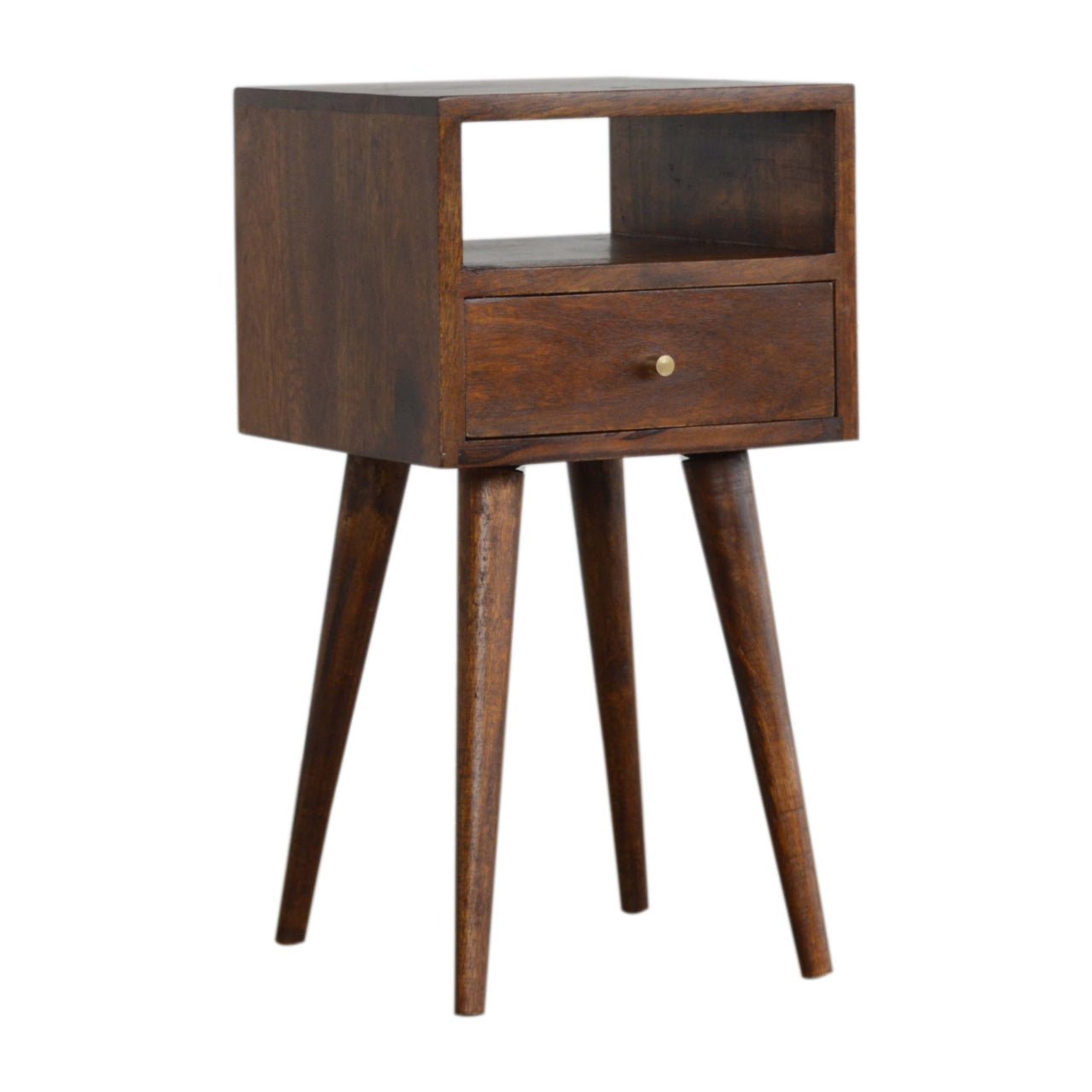 Littler Open Bedside Table with Drawer, Mini - Chestnut Bedside Tables - Bokel Home