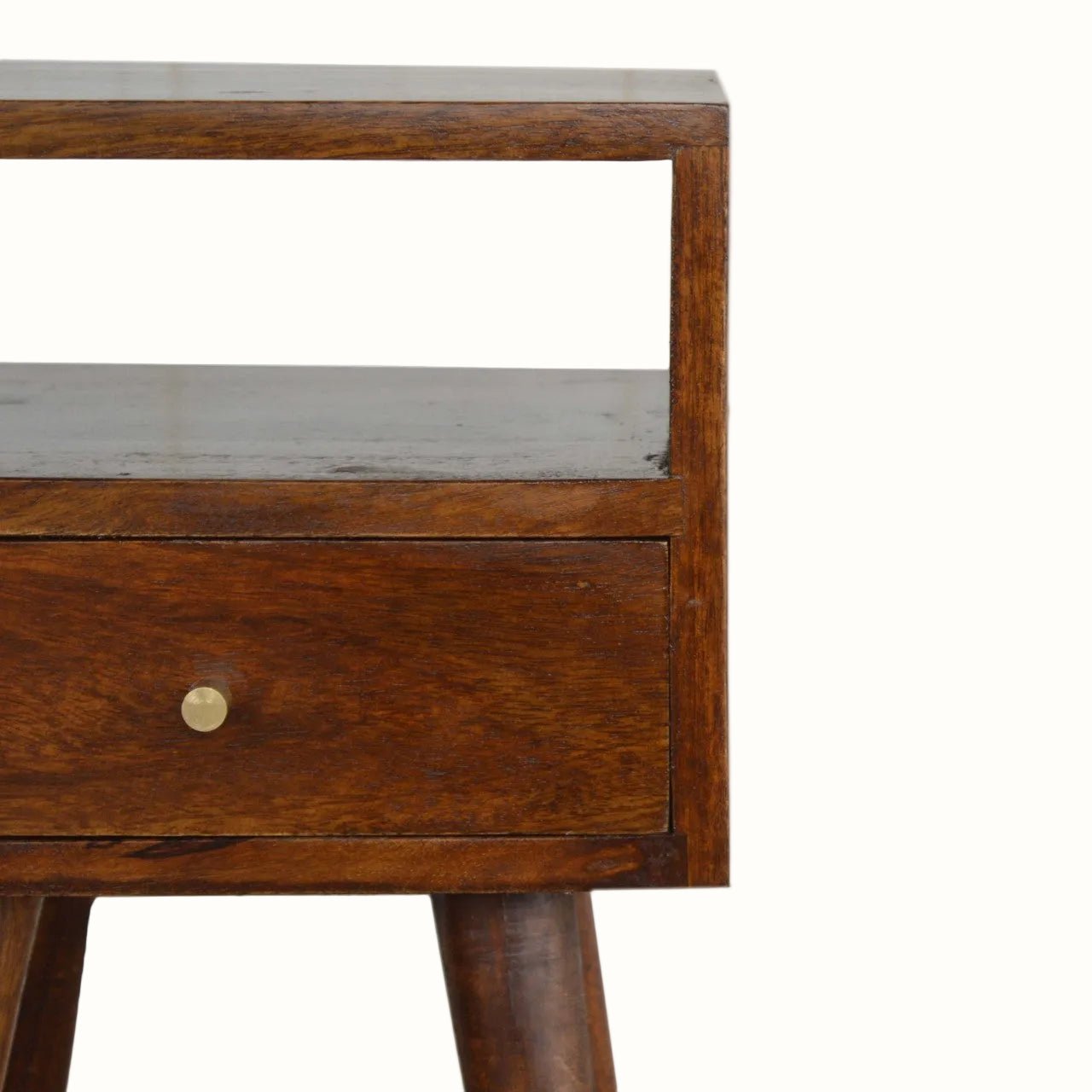 Littler Open Bedside Table with Drawer, Mini - Chestnut Bedside Tables - Bokel Home