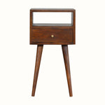 Littler Open Bedside Table with Drawer, Mini - Chestnut Bedside Tables - Bokel Home