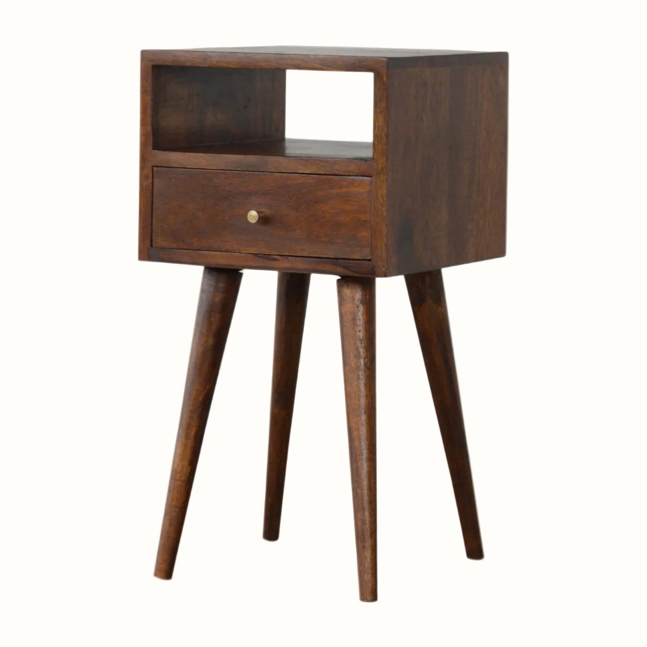 Littler Open Bedside Table with Drawer, Mini - Chestnut Bedside Tables - Bokel Home