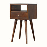 Littler Open Bedside Table with Drawer, Mini - Chestnut Bedside Tables - Bokel Home