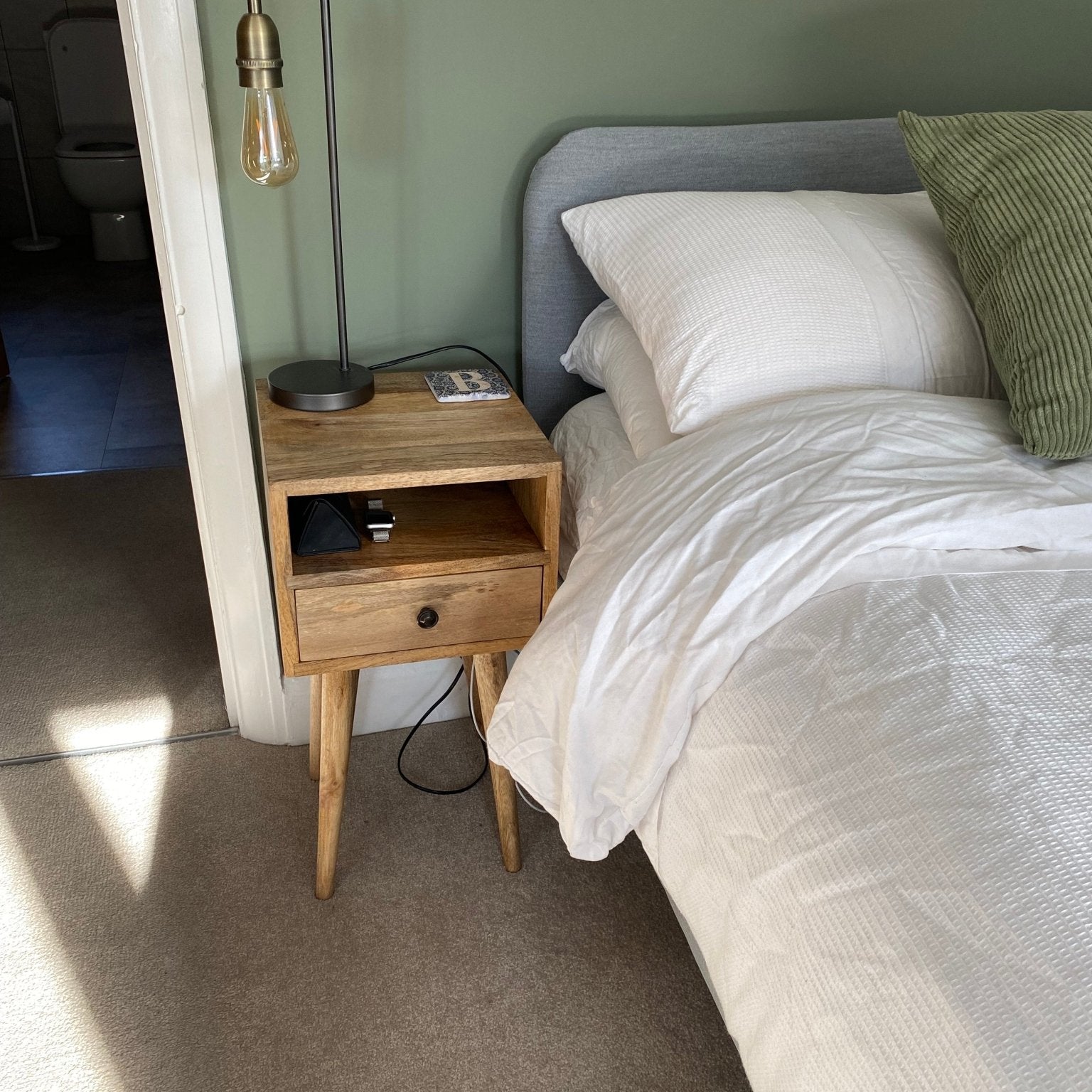 Littler Open Bedside Table with Drawer, Mini - Natural Bedside Tables - Bokel Home