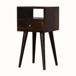 Littler Open Bedside Table with Drawer, Mini - Walnut Bedside Tables - Bokel Home