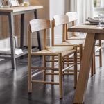Longworth Dining Chairs - Oak Wood, Natural, Set of 2 Dining Chairs - Bokel Home