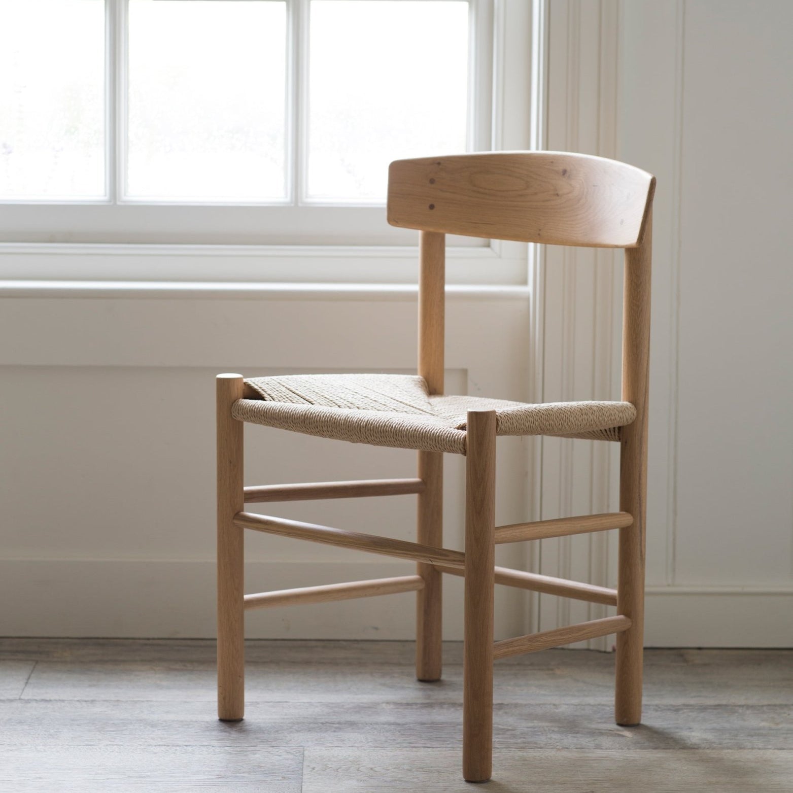 Longworth Dining Chairs - Oak Wood, Natural, Set of 2 Dining Chairs - Bokel Home