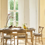 Longworth Extension Dining Table - Oak Wood, Natural Dining Tables - Bokel Home