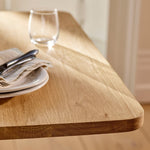 Longworth Extension Dining Table - Oak Wood, Natural Dining Tables - Bokel Home