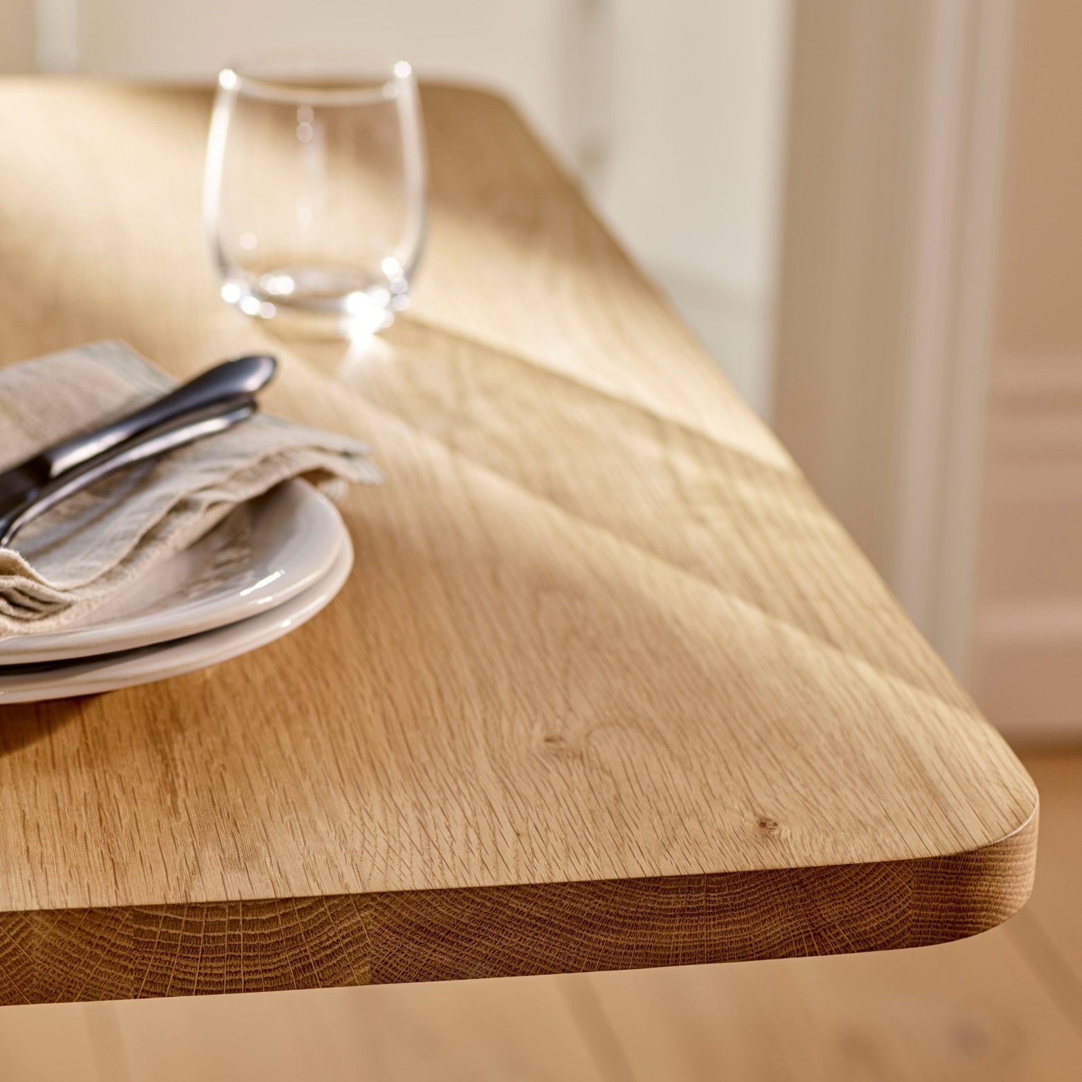 Longworth Extension Dining Table - Oak Wood, Natural Dining Tables - Bokel Home